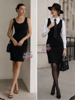 The Limited Dress Vintage 90's Sheath LBD Minimalist Dark Academia Preppy Office